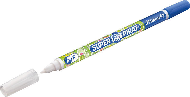 Pelikan Super Pirat Tintenlöscher – fein, blau, für Linkshänder, Packung, 50 Stk.