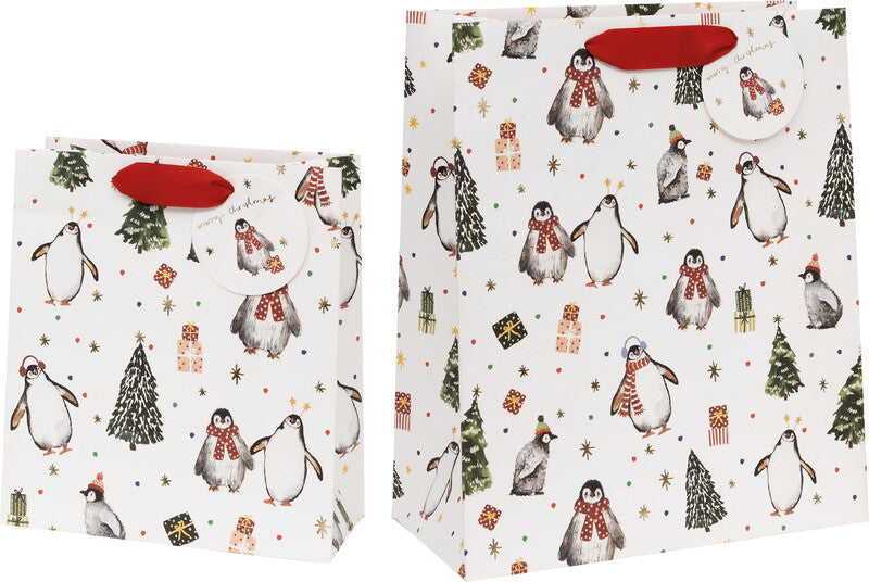 Glick Tragetasche – Penguin Party – Papier – 260 × 315 × 135 mm