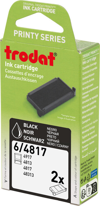 Trodat Ersatzkissen – Kunststoff, für Modelle 4813, 4816/PL, 4817 + weitere, Schwarz