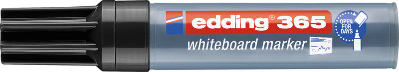 Edding Whiteboard-Marker 365 – Keilspitze 1-5 mm – Schwarz – Trocken abwischbar
