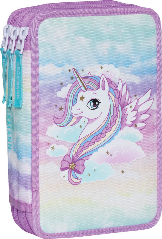 Beckmann Classic 1st Triple Etui, gefüllt, 27-teilig – Unicorn – Kunststoff – 13 × 20,5 × 7 cm