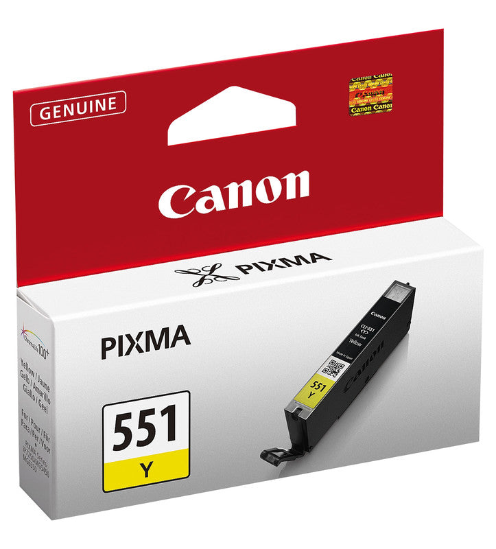 Canon Tintenpatrone CLI-551Y, Gelb, 344 Seiten – für Tintenstrahldrucker/Multifunktionsgeräte