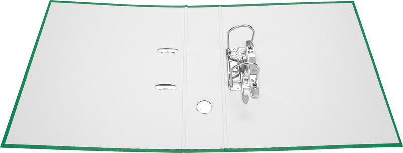 Biella Ordner – A4 hoch – 2-Ring Hebelmechanik, Rücken 70 mm – grün, mit Niederhalter, mit Griffloch, FSC