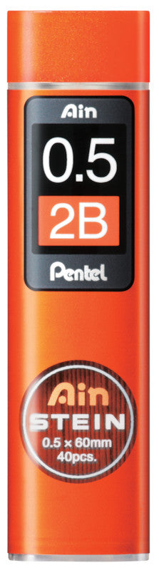 Pentel Bleistiftminen AinStein – Graphit, 0,5 mm, 40 Stk.