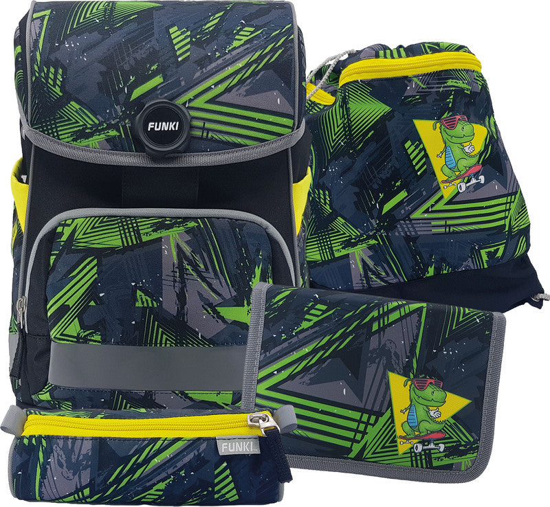 Funki Schulrucksack Cuby-Bag – 5-teilig – Skater – 28,0×39,0×21,0 cm