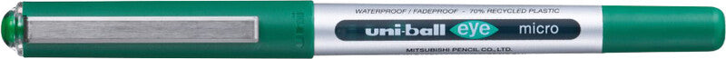 Uni-Ball eye micro ECO – Tintenroller, dokumentenecht, mit Kappe, 0,2 mm, grün