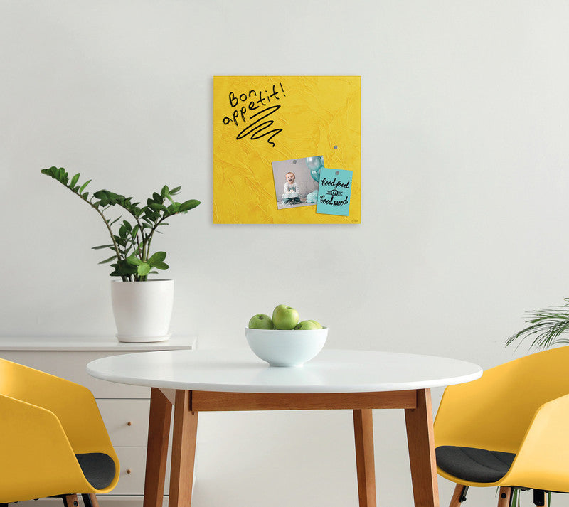 Sigel Whiteboard – 48 × 48 cm, Glas, magnetisch, Wandmontage, inkl. Magnete, Montagesatz