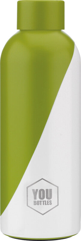Youbottles Trinkflasche Dual – 5 dl – Edelstahl, isoliert, Schraubverschluss – Dressed Leaf
