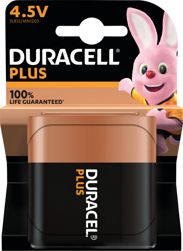 Duracell Akku 4,5 V 4000 mAh 18,00 Wh Alkaline – für Fernbedienungen, CD-Player, Spielzeug