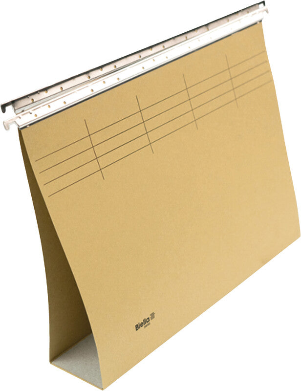 Biella Hängeordner für A4 – Karton, Olivgrün, 320 × 250 mm, mit Vordruck