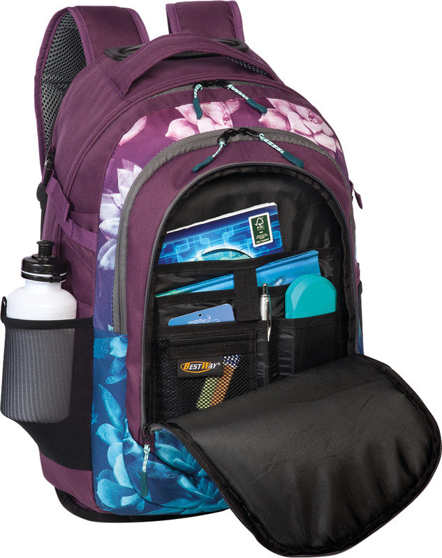 Bestway Notebook-Trolley Evolution Roller – 21 l, für Notebooks bis 15", graugrün/rosa, 31 × 51 × 21 cm