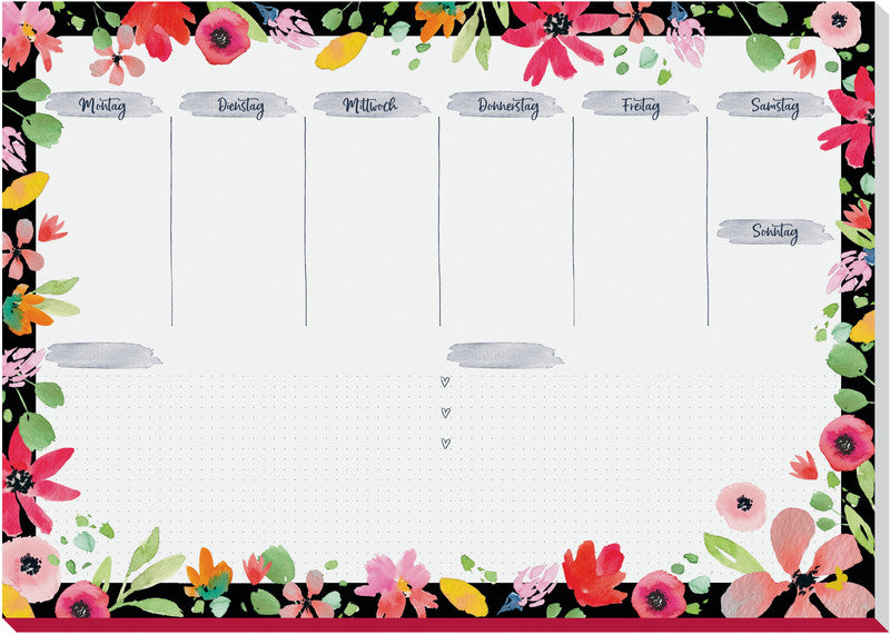 Sigel JOLIE Wochenplaner – undatiert, A3, Flower Love