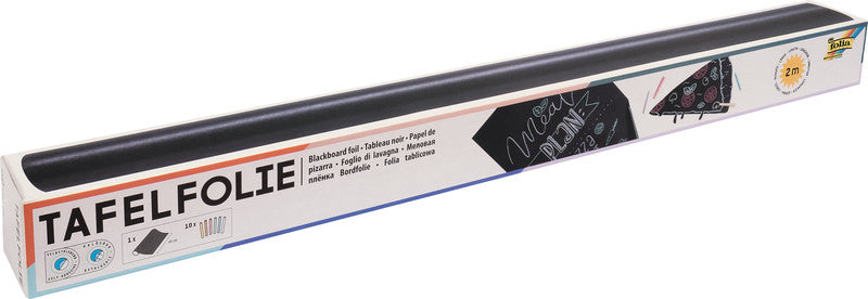 Folia Tafelfolie Rolle – Schwarz, selbstklebend, 450 × 2000 mm, 135 µm