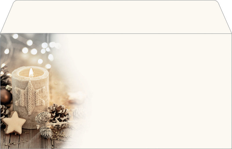 Sigel Weihnachts-Couvert C5/6, mehrfarbig, nassklebend, 90 g/m² – 25 Stk.