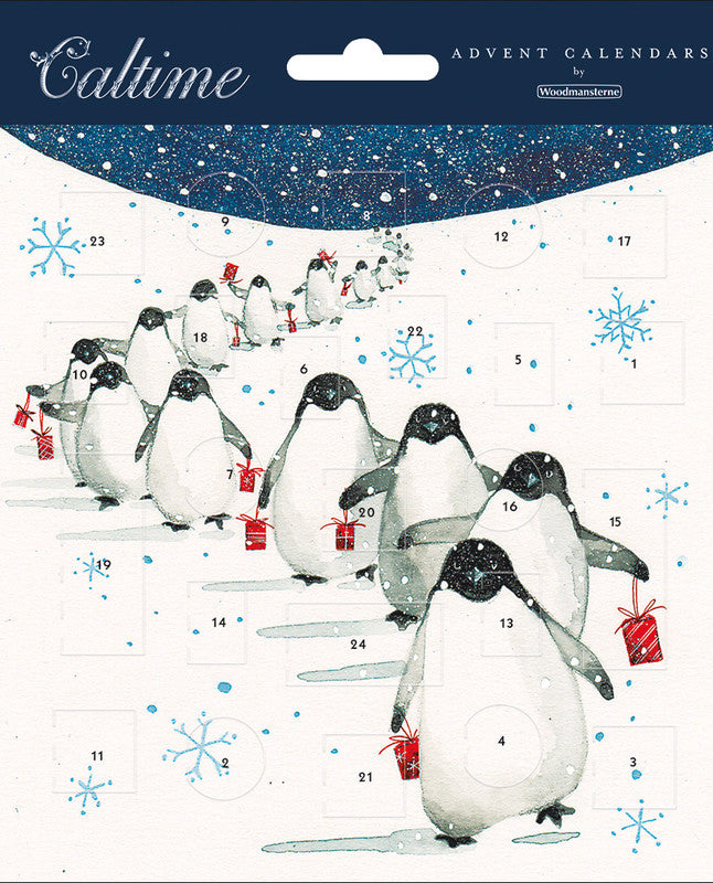 Caltime Wabendekor Pinguinparade, Karton, sortiert, 16 × 16 cm – eco:plus