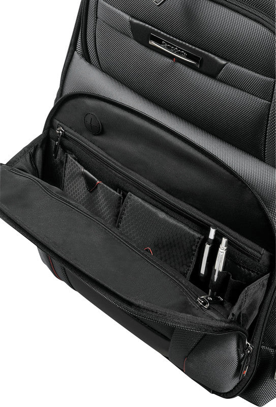 Samsonite Pro-DLX 5 3V Notebook-Rucksack – 29/34 l, RFID-Fach, Aufsteckfunktion, Nylon, Schwarz