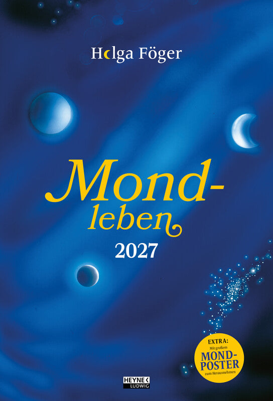Heyne ludwig Bildkalender Mond 2027 – 33 × 48,5 cm – d – mit Tagesfeldern, mit Aufhänger