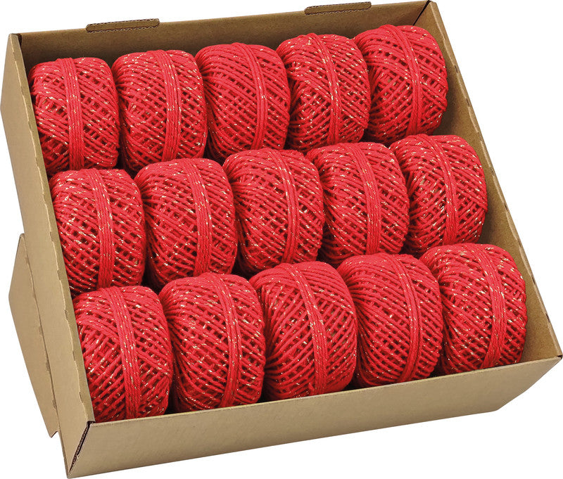 Präsent Baumwoll-Umreifungsband – 2 mm × 15 m, rot