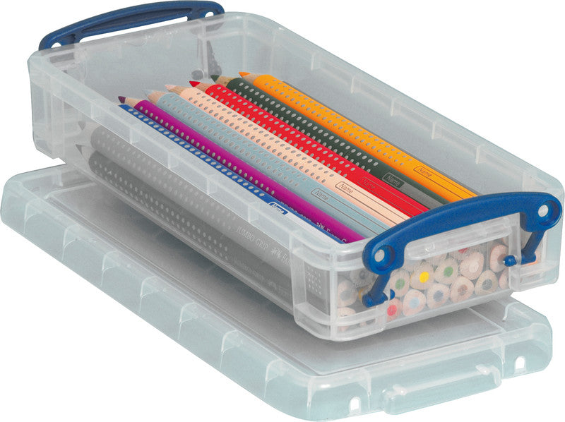 Really Useful Boxes Ordnungsbox – Kunststoff, transparent, 10 × 4 × 22 cm – 1er-Pack