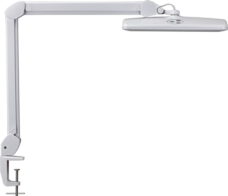 MAUL LED Tischleuchte intro – Klemmfuss, dimmbar – 6500 K – 1'449 lm 11 W – Weiss
