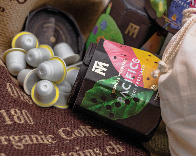 Tropical Mountains Kaffeekapseln Pacifico Decaffeinato – für Nespresso – Intensität 6/12 – Bio – 21 Kapseln