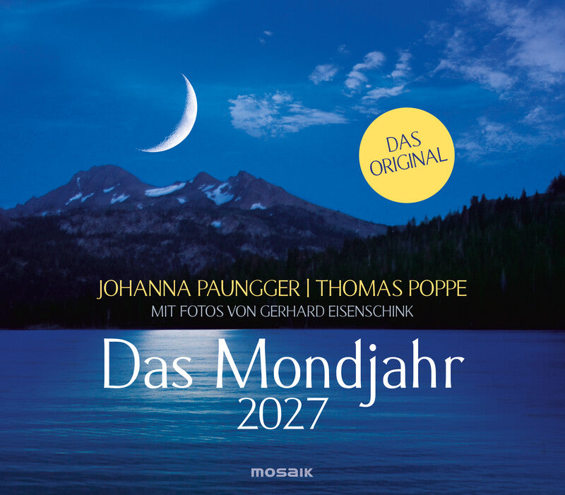 Mosaik Bildkalender Mond 2027 – 32 × 28 cm – d – mit Tagesfeldern, mit Aufhänger