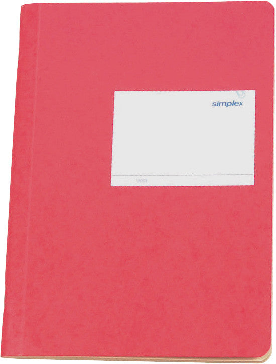 Simplex Statistikheft A5, liniert, Klammerheftung, Karton, 40 Blätter, 100 g/m² – rot