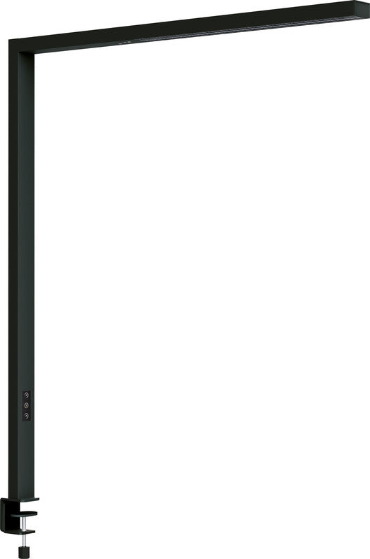 MAUL LED Tischleuchte Sirius – Klemmfuss, Bewegungssensor – dimmbar – 3000–5700 K – 8’750 lm – Schwarz