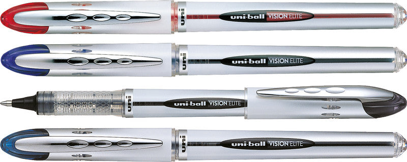 Uni-Ball Vision Elite – Tintenroller, wasserfest, mit Kappe, 0,6 mm, Rot