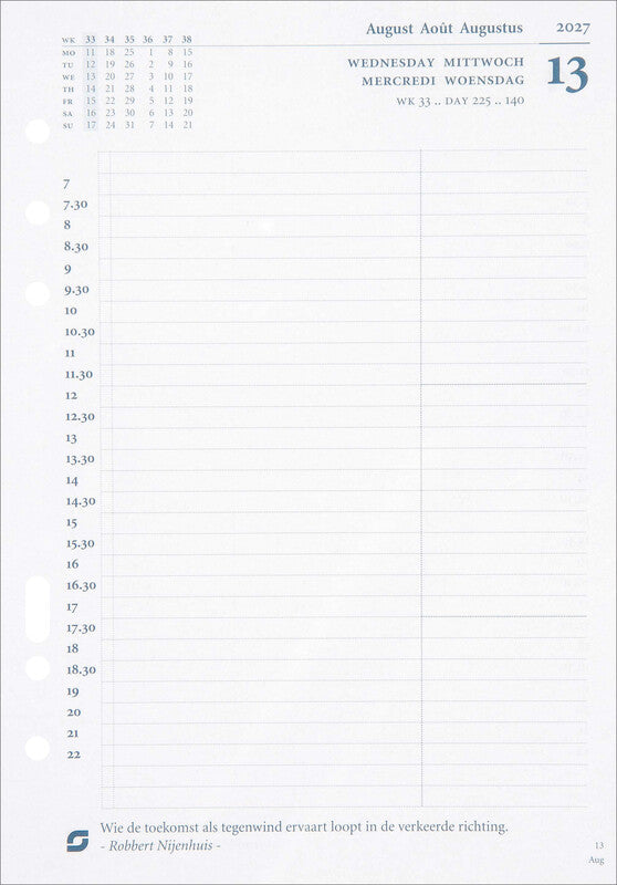 Succes Kalender-Einlage – 1 Tag/Seite, 6-fach, A5, 2027