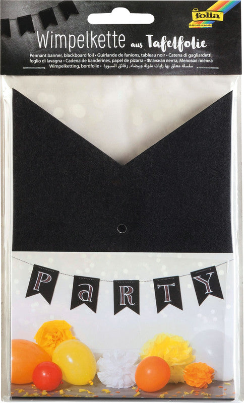 Folia Wimpelkette – Schwarz – 3.500 mm
