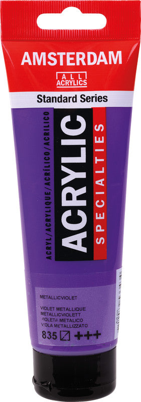 Royal Talens Amsterdam – Acrylic Standard – Acrylfarbe – Violett Metallic, 120 ml