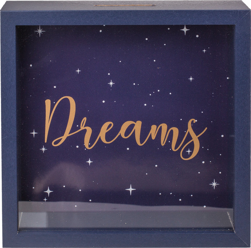 Out oft the blue Out of the Blue Spardose Dreams, MDF, dunkelblau, 20 × 20 × 5 cm