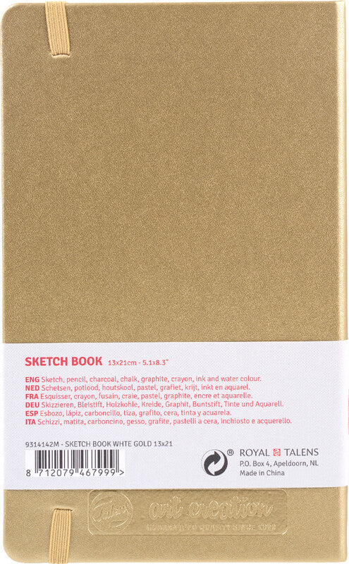 Talens Art Creation – Skizzenbuch, 13 × 21 cm, 140 g/m², 160 Seiten, mit Gummiband, Hardcover, säurefrei