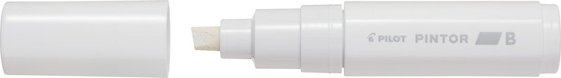 Pilot Pintor Kreativ-/Pigmentmarker – Keilspitze 8 mm, Weiss, Deckend, Geruchsarm – Für Viele Oberflächen