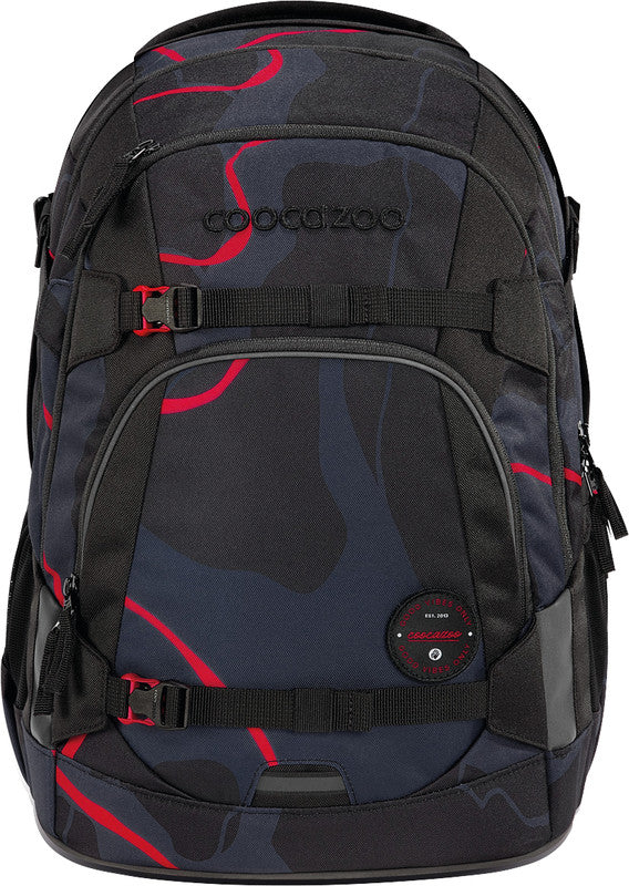 Coocazoo Rucksack Mate – Lava Lines – 30 l – B 30,0 × H 44,0 × T 23,0 cm – recycelte Materialien