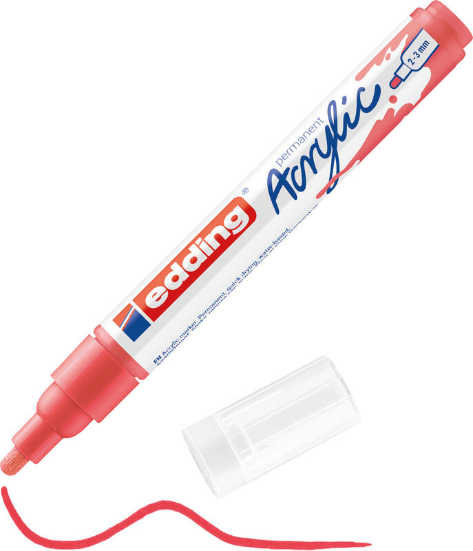 Edding 5100 Acrylmarker – Rundspitze 2–3 mm – Koralle