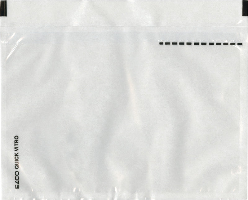Elco Dokumententasche – C6 (162 × 114 mm), ohne Fenster, unbedruckt, transparent, selbstklebend – 250 Stück