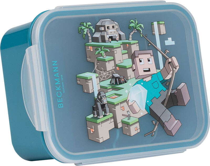 Beckmann Lunchbox – 1,7 l – auslaufsicher, mit Innenteiler – PP – Jungle Game – 18,7 × 14 × 7 cm