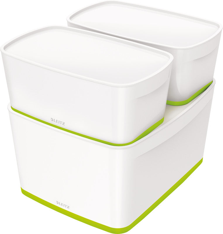 Leitz MyBox Aufbewahrungsbox – ABS Kunststoff, Weiss, 31,8 × 19,8 × 38,5 cm