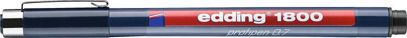 Edding 1800 Fineliner 0,7 mm – schwarz – wasserfest, dokumentenecht