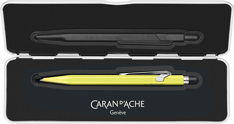 Caran d-Ache Kugelschreiber – Pastellgelb Fluo, Aluminium