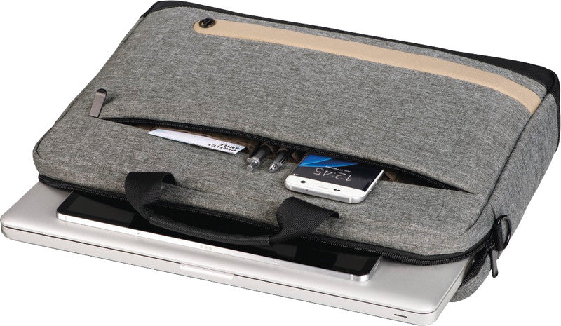Hama Terra Notebook-Tasche – 8 l, wasserabweisend, Aufsteckfunktion, recyceltes PET (rPET), grau