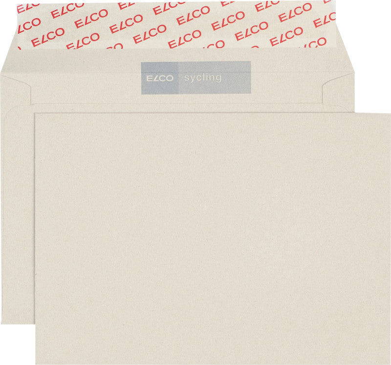 Elco Couvert C6, ohne Fenster, Haftklebung, grau, 100 g/m² – 500 Stk.