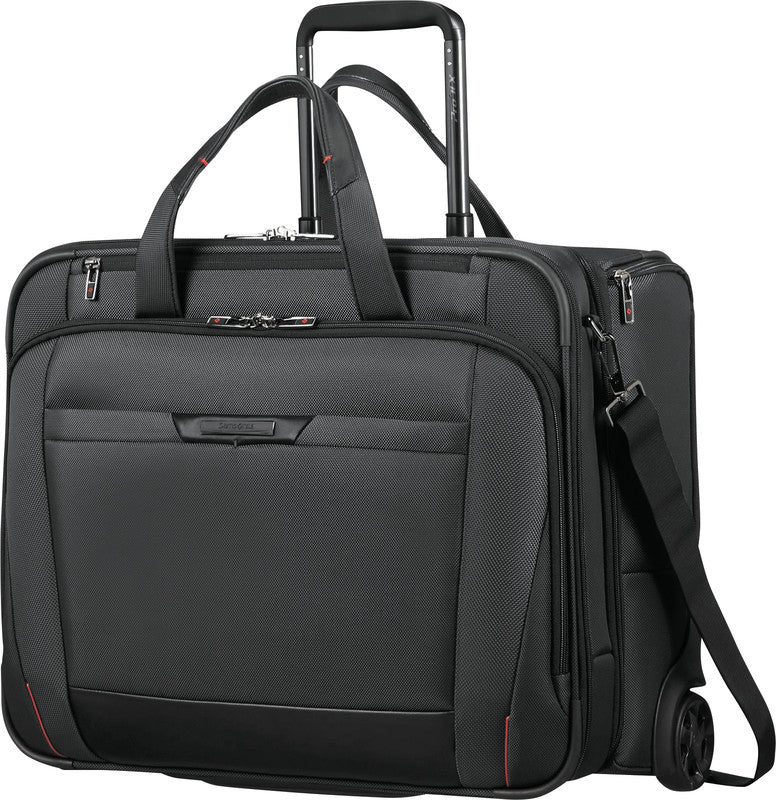 Samsonite Pro-DLX 5 Notebook-Trolley – 37,5 l, Aufsteckfunktion, RFID-Fach, Nylon, Schwarz