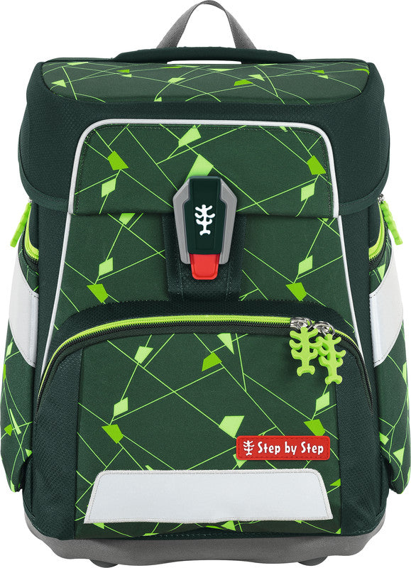 Step by Step Shine Schulrucksack-Set – 5-teilig – Dino Night Tyro – recycelte Materialien
