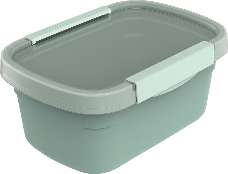 Rotho Kühlschrankdose Clic Eco – 1,5 l – rechteckig – 15 × 9,6 × 22 cm – Kunststoff – Grün
