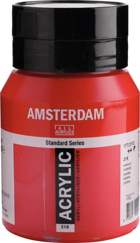 Royal Talens Amsterdam – Acrylic Standard – Acrylfarbe – Karmin, 500 ml