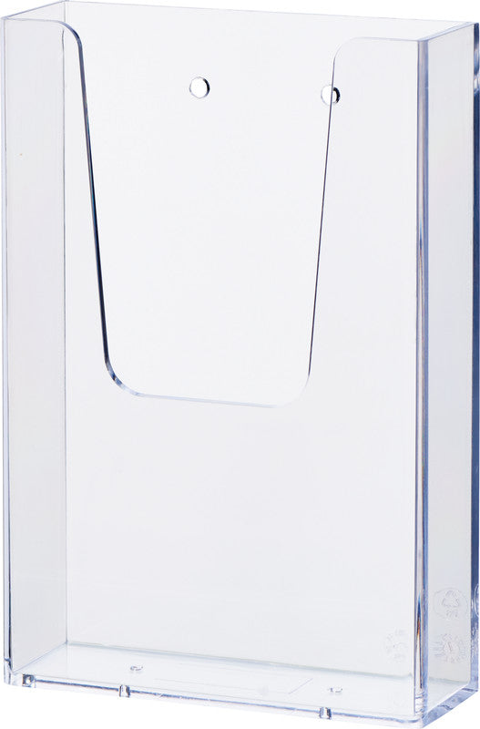 Helit Wandprospekthalter – 113 × 165 mm, transparent, Kunststoff, für A6