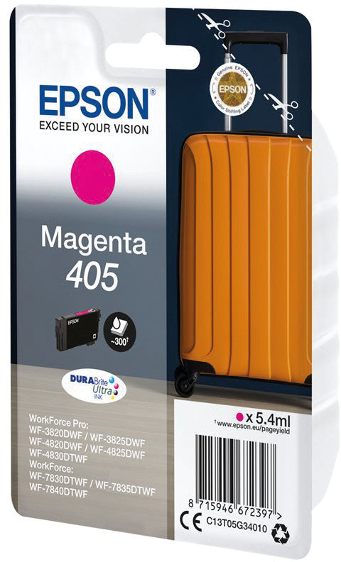 Epson Tintenpatrone 405, Magenta, 5,4 ml – für Tintenstrahldrucker und Multifunktionsgeräte
